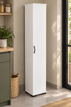 SuloraHome Çok Amaçlı Beyaz Kiler Dolabı 30 cm Genişlik