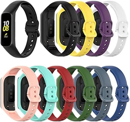 Samsung Galaxy Fit2 İle Uyumlu Bileklik Kayışı Termoplastik Kordon CordFit Siyah