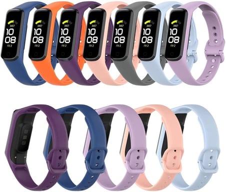 Samsung Galaxy Fit2 İle Uyumlu Bileklik Kayışı Termoplastik Kordon CordFit Siyah