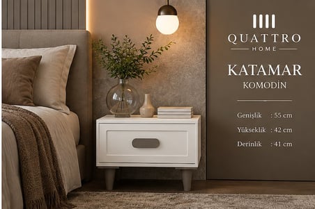 KATAMAR KOMODİN BEYAZ