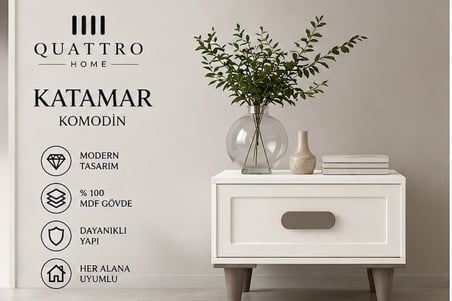 KATAMAR KOMODİN BEYAZ