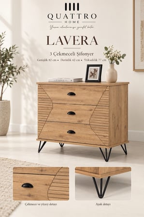 Lavera 3 Çekmeceli Şifonyer