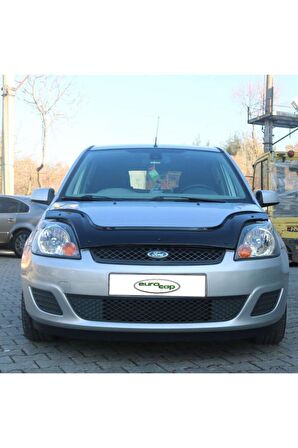 Ford Fiesta Ön Kaput Koruma Rüzgarlığı 3mm Akrilik (abs) Parlak Siyah Deflektör 2002-2008