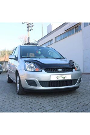 Ford Fiesta Ön Kaput Koruma Rüzgarlığı 3mm Akrilik (abs) Parlak Siyah Deflektör 2002-2008