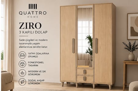 ZIRO 3 KAPAKLI DOLAP