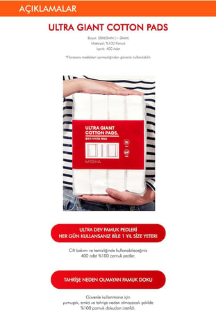 % 100 Pamuk Makyaj Temizleme Pedi Ultra Giant Cotton Pads 400 Adet