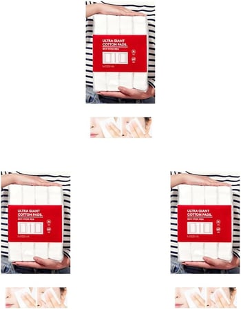 % 100 Pamuk Makyaj Temizleme Pedi Ultra Giant Cotton Pads 400 Adet