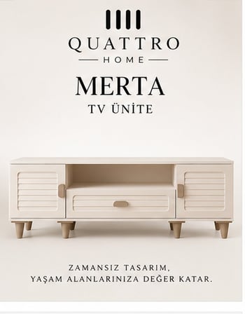 MERTA TV ÜNİTESİ KREM-BEJ