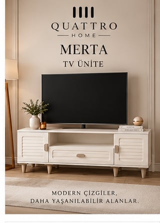 MERTA TV ÜNİTESİ KREM-BEJ