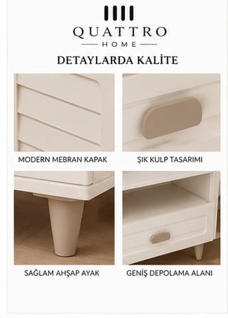 MERTA TV ÜNİTESİ KREM-BEJ