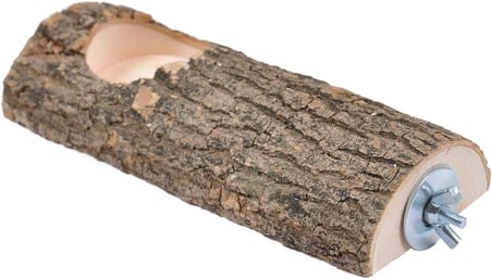 Doğal Ağaç Kuş Tüneği Ve Yemlik Kütük Tünek Yemlikli Tünek Uzunluk 15 cm