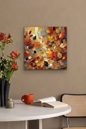 Sonbahar Mevsimi Temalı Kanvas Tablo 60x60 cm
