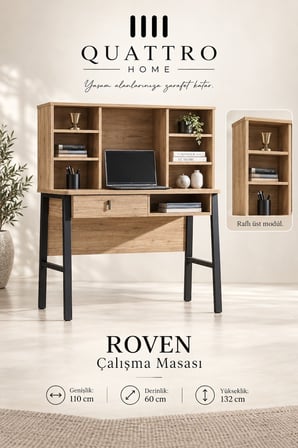Roven Raflı Çalışma Masası