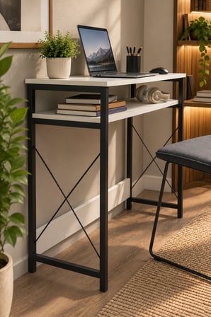 SuloraHome Beyaz Suntalam Çalışma Masası ve Bilgisayar Masası 90 cm