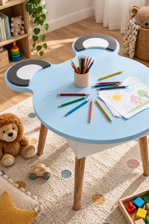 SuloraHome Mavi Çocuk Oyun ve Aktivite Masası