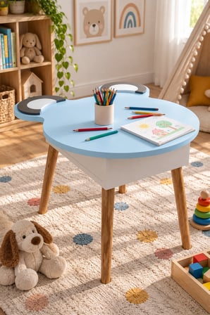 SuloraHome Mavi Çocuk Oyun ve Aktivite Masası