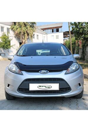 Ford Fiesta Ön Kaput Koruma Rüzgarlığı 3mm Akrilik  Abs  Parlak Siyah Deflektör 2009-2012