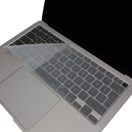 US İngilizce Klavye Koruyucu MacBook Air 13 A2179 A2337 M1 Uyumlu | US ANSI Amerikan Düz Enter | Silikon Keyboard Cover Şeffaf