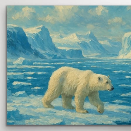 Yalnız Kutup Ayısı Kanvas Tablo 60x120cm
