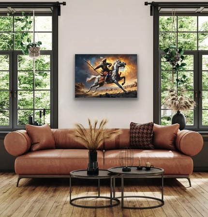 Atlı Osmanlı Askeri Kanvas Tablo 70x100cm