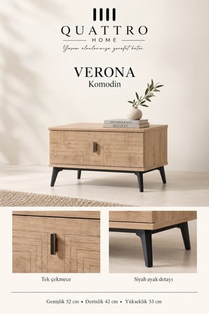 Verona Tek Çekmeceli Komodin