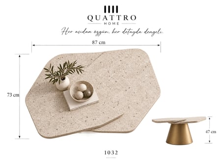 Lunessa 1032 Taş Görünümlü Orta Sehpa