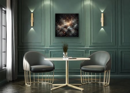 Uzay ve Galaksi Temalı Kanvas Tablo 60x60 cm