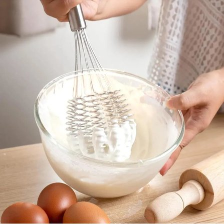 Helezon Yaylı Çırpıcı – 304 Paslanmaz Çelik Makarna Çırpıcı &amp; Çırpma Teli, Yaylı Spiral Tasarım, Kıvamlı Yumurta, Krema, Pasta ve Hamur Çırpma, Dayanıklı Profesyonel Mutfak Gereci