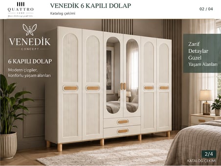 VENEDİK 6 KAPAKLI DOLAP