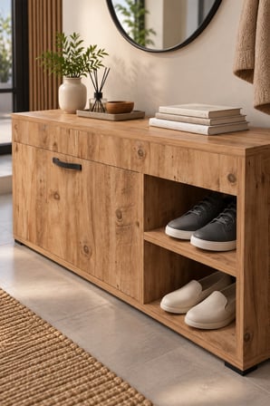 SuloraHome Ayakkabılık Dolabı Kahverengi 90 cm