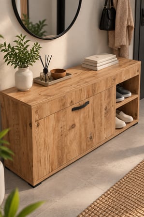 SuloraHome Ayakkabılık Dolabı Kahverengi 90 cm