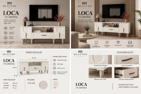 LOCA TV ÜNİTESİ SEHPASI