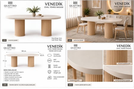 VENEDİK YEMEK MASASI
