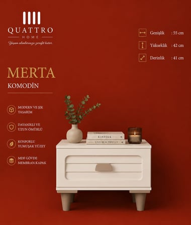 MERTA KOMODİN ÇEKMECELİ