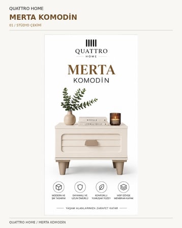 MERTA KOMODİN ÇEKMECELİ