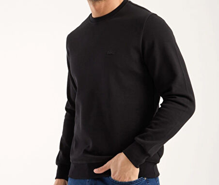 LACOSTE BİSİKLET YAKA SİYAH REGULAR FİT PARİS ARMA