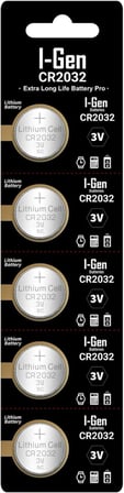 I-Gen CR2032 Pil 5'li Paket Tartı, Baskül, Şeker Ölçüm Cihazı Pili Lityum Düğme Pil 3V 2032