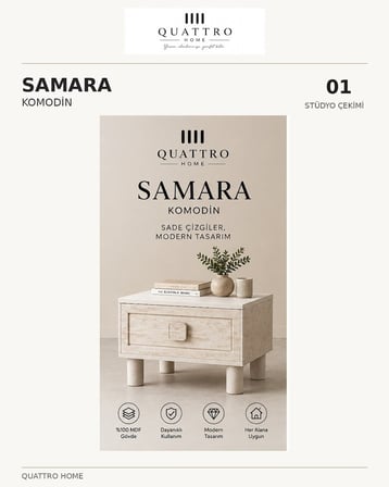 SAMARA KOMODİN ÇEKMECELİ