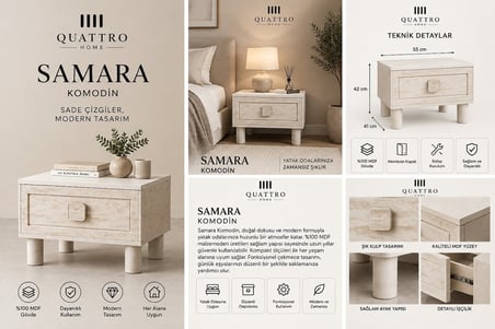 SAMARA KOMODİN ÇEKMECELİ