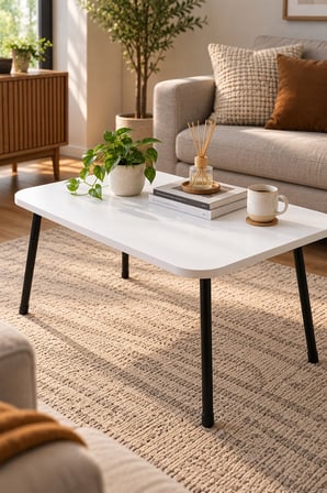 SuloraHome Metal Ayaklı Çekmeceli Orta Sehpa