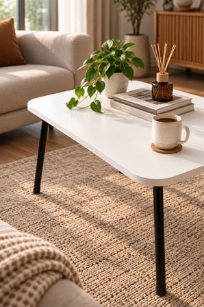 SuloraHome Metal Ayaklı Çekmeceli Orta Sehpa