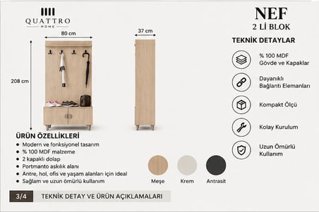 NEF VESTİYER PORTMANTO