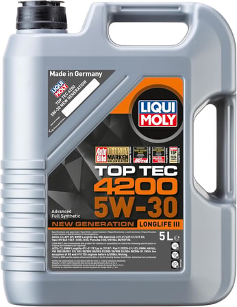 top tec 4200 5lt motor yağı VW504/507