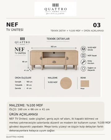 NEF TV ÜNİTESİ SEHPASI
