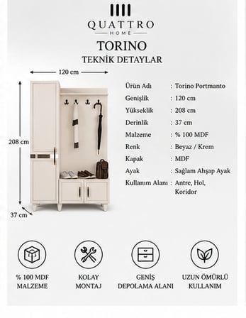 TORINO GENİŞ VESTİYER