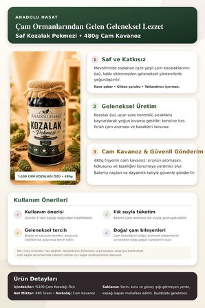 Doğal Kozalak Pekmezi Net:480Ml – Ormandan Gelen Kendine Özgü Aroma