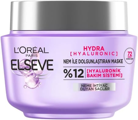 L’Oréal Paris Elseve Hydra [Hyaluronic] 72 Saat Nem ile Dolgunlaştıran Maske 300ml