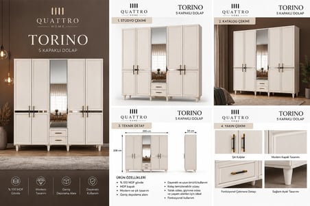 TORINO 5 KAPAKLI DOLAP