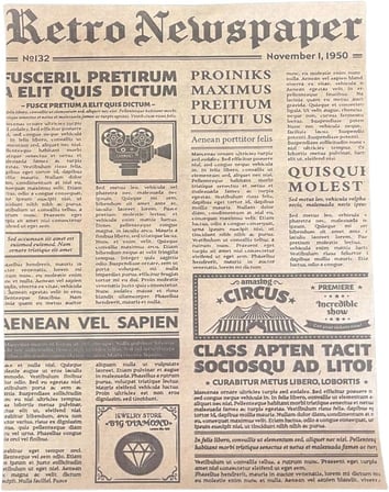 Gizpak 100 Adet Kendinden Desenli Yağlı Kağıt | 100 Adet Vintage Gazete Desen Sunum Kağıdı