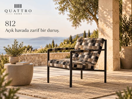 Veyron 812 Modern Örgü Detaylı Metal Berjer